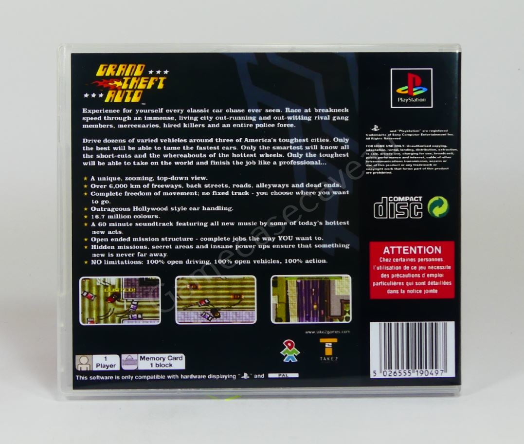 GTA Grand Theft Auto - PS1 Replacement Case