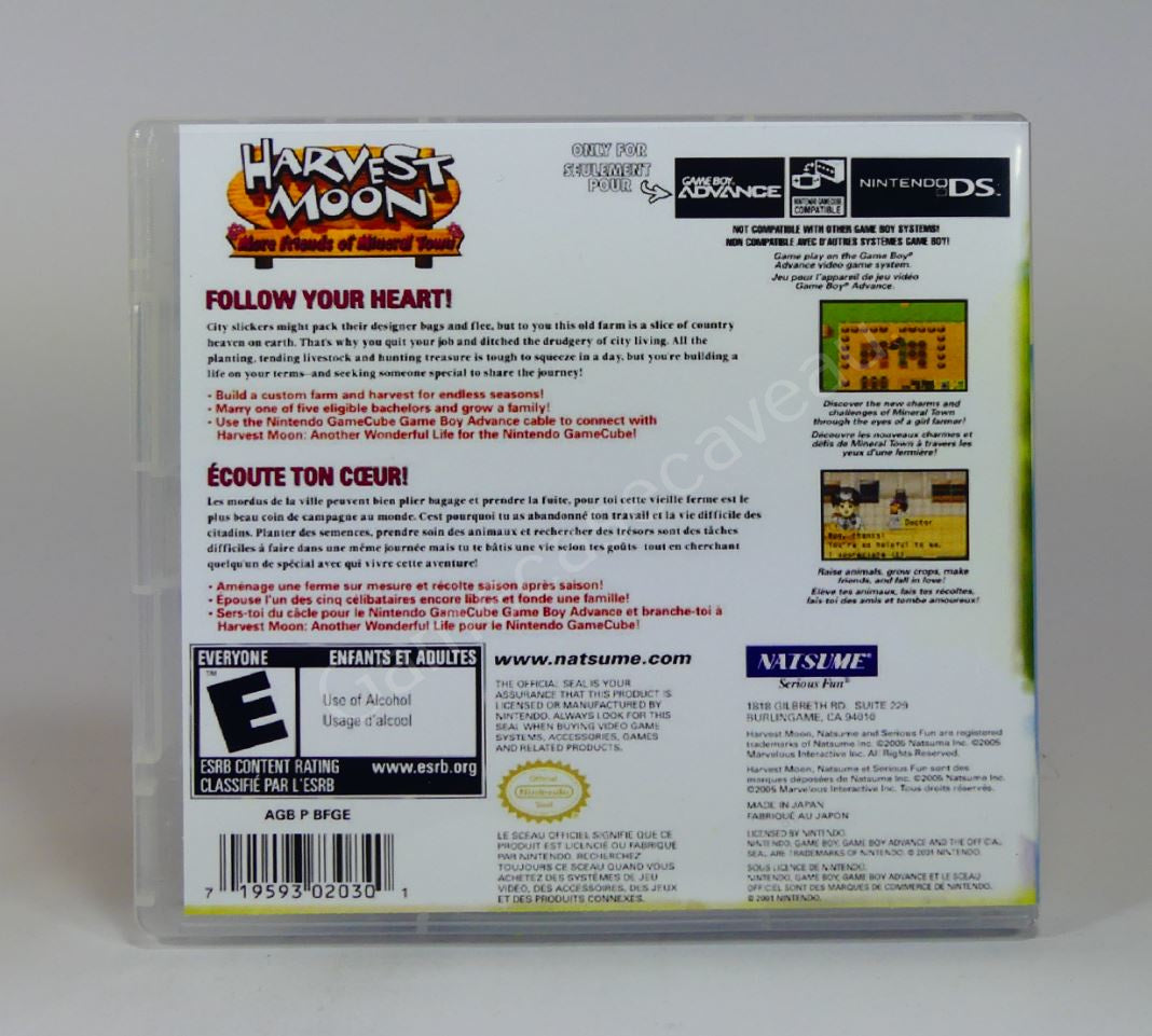 Harvest Moon More Friends of Mineral Town - GBA Replacement Case