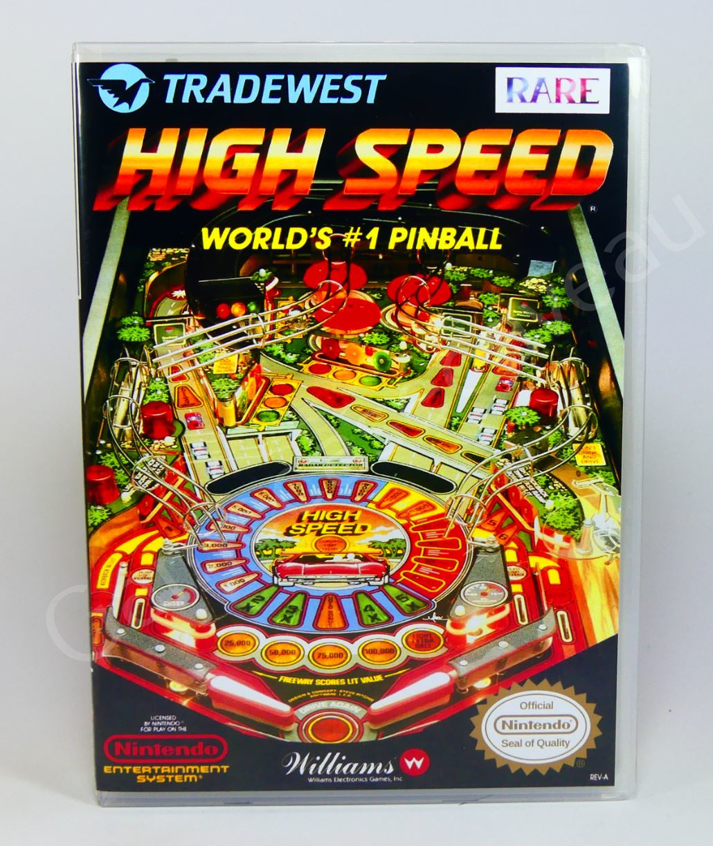High Speed Pinball - NES Replacement Case