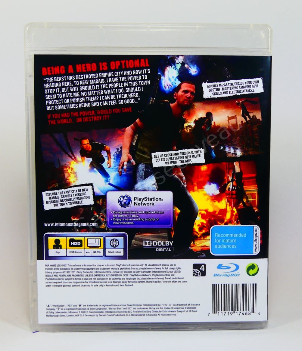 Infamous 2 - PS3 Replacement Case