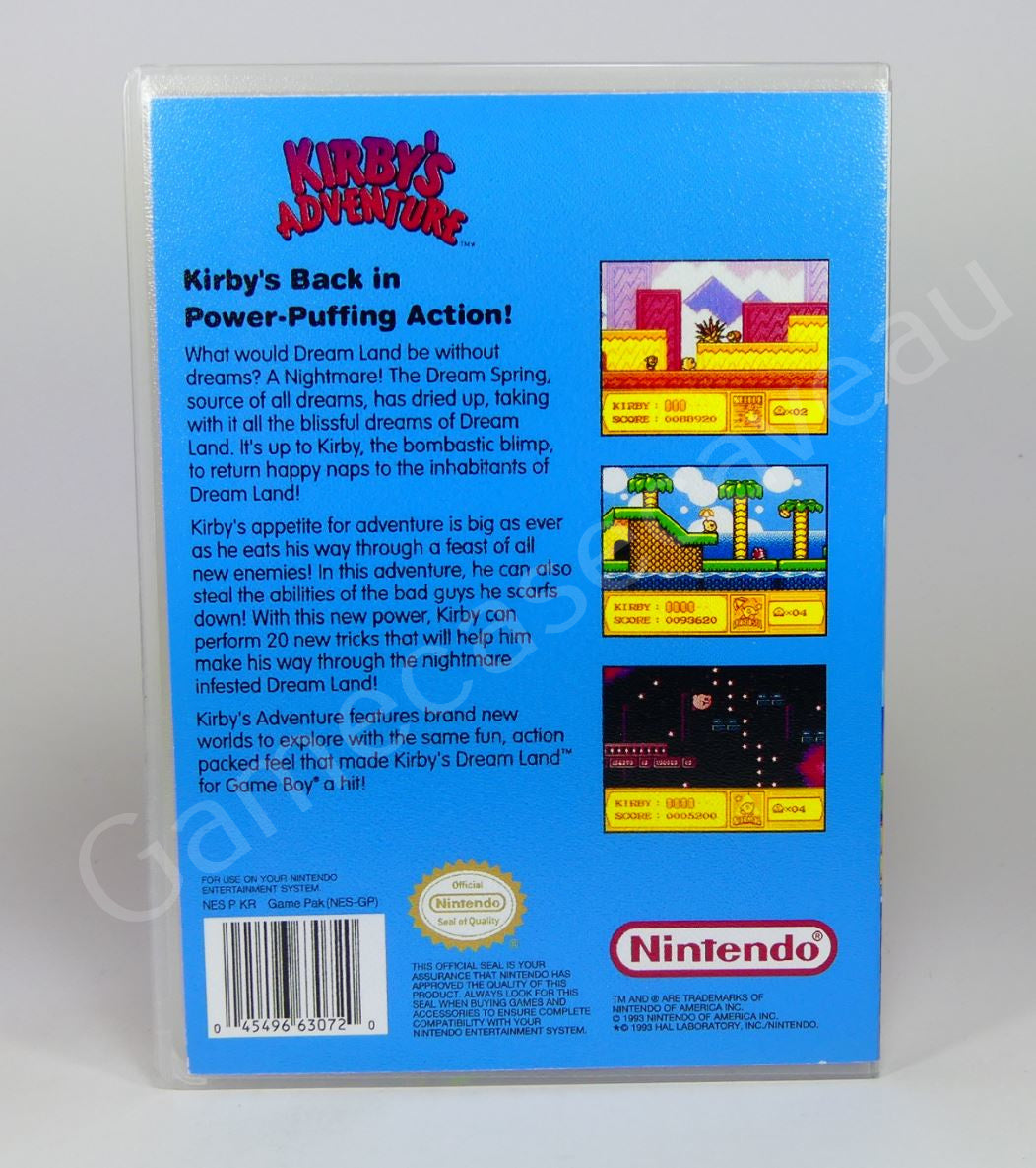 Kirby's Adventure - NES Replacement Case