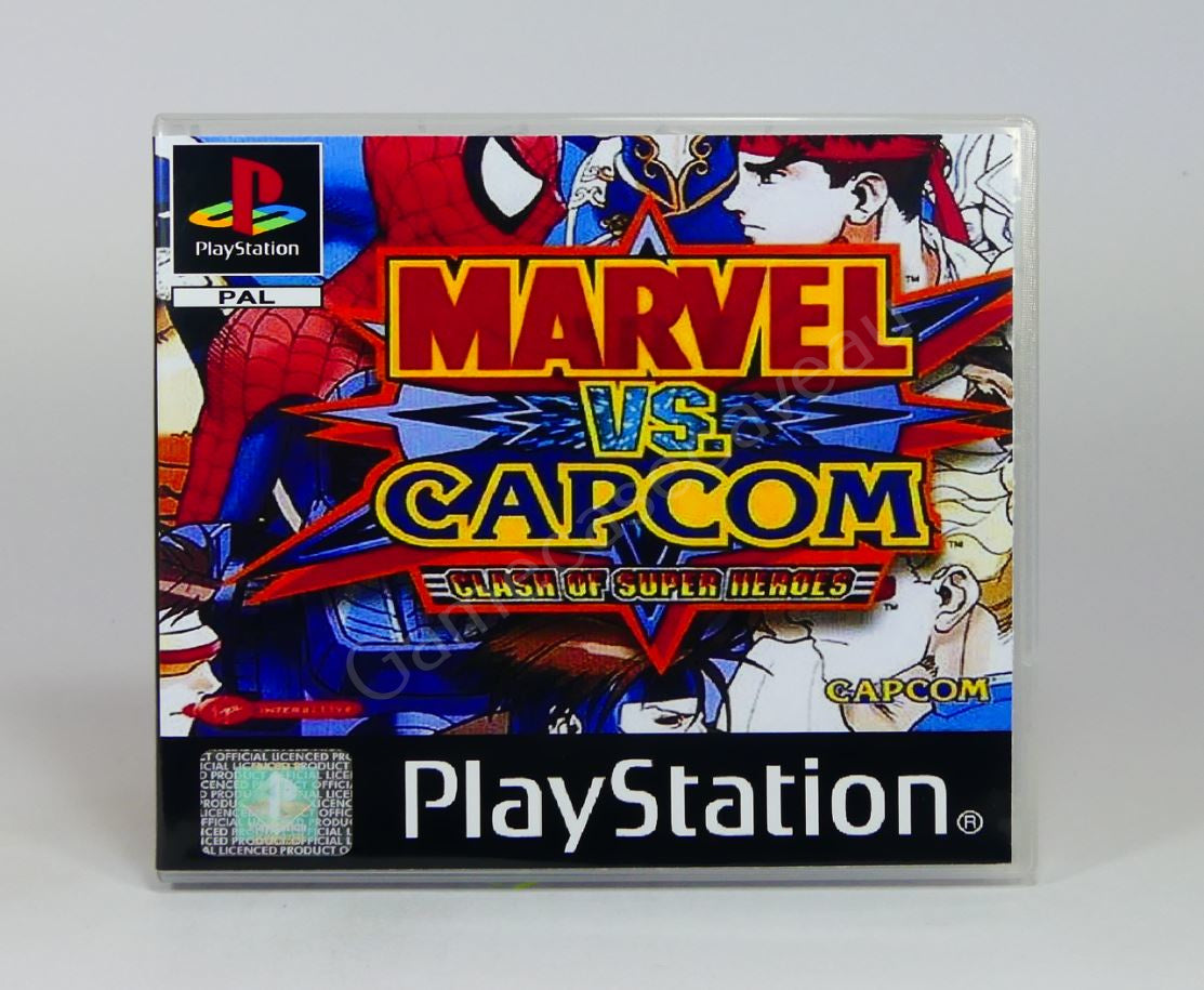 Marvel vs Capcom Clash of Super Heroes - PS1 Replacement Case ...