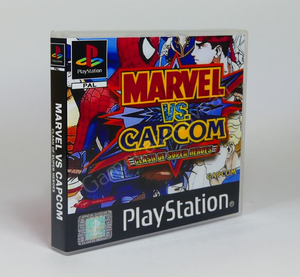 Marvel vs Capcom Clash of Super Heroes - PS1 Replacement Case ...
