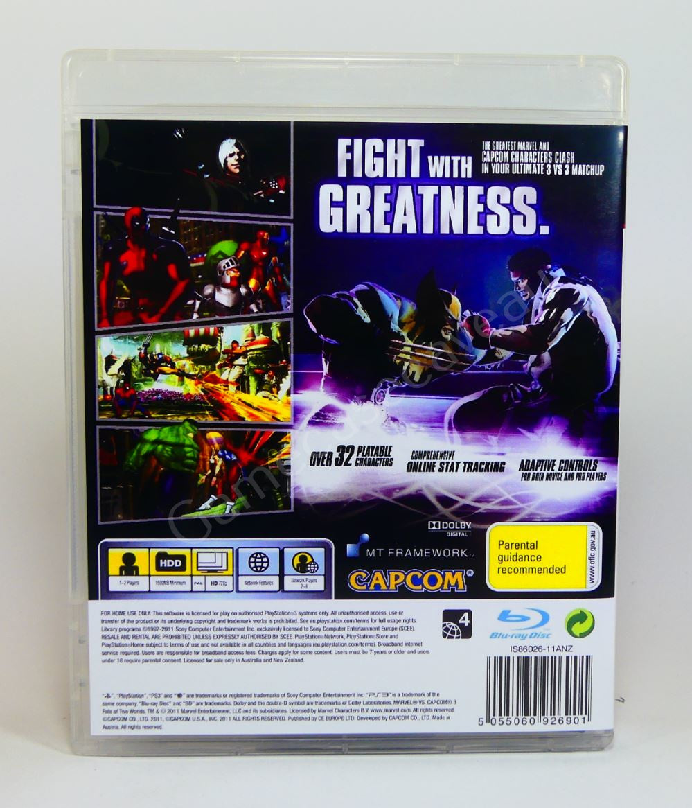 Marvel vs Capcom 3 - PS3 Replacement Case