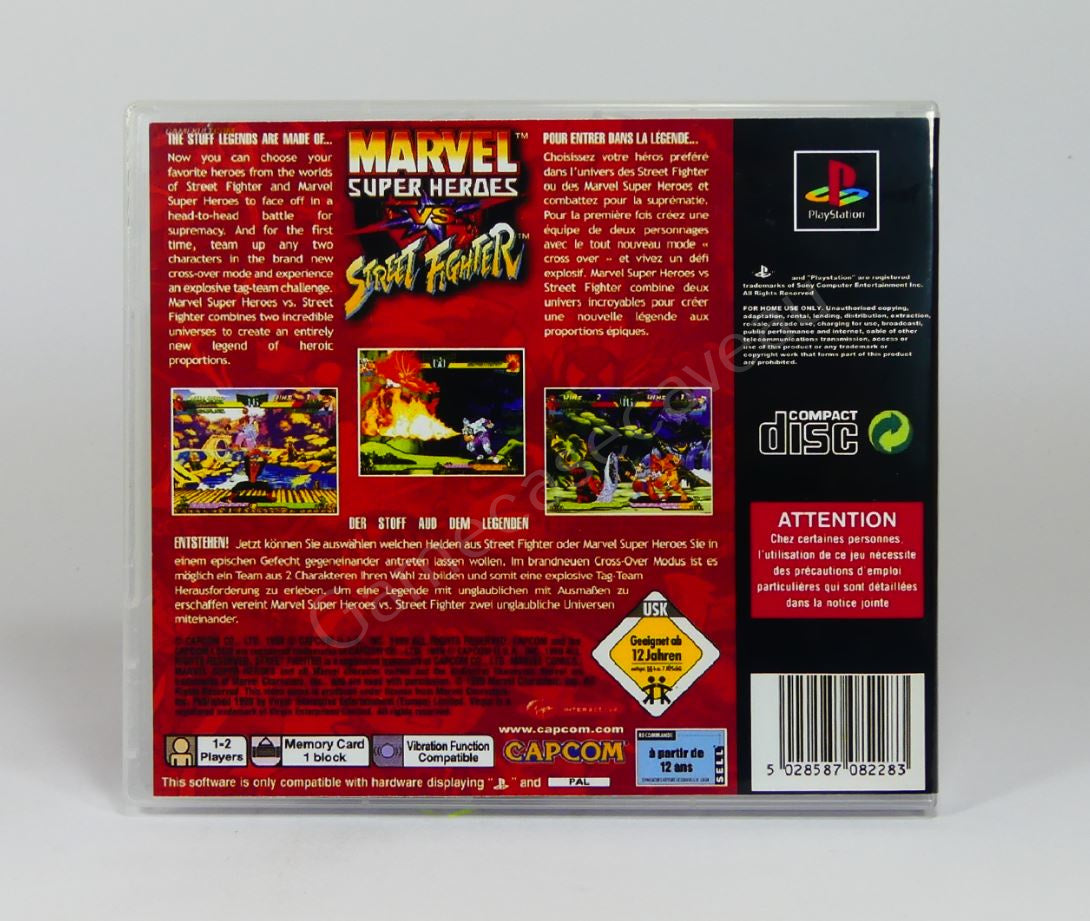 Marvel Super Heroes vs Street Fighter - PS1 Replacement Case