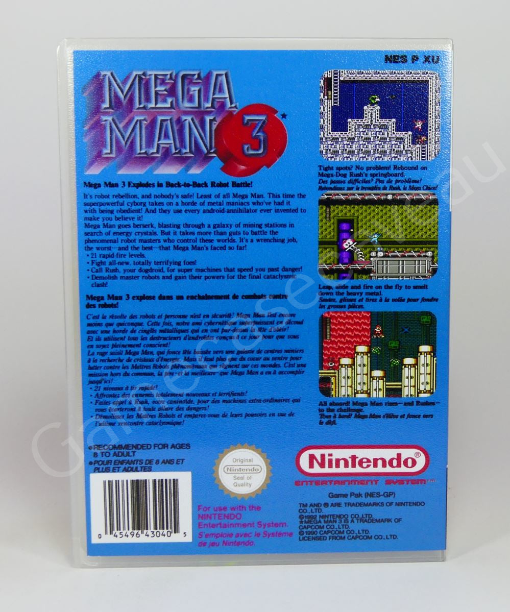 Mega Man 3 - NES Replacement Case