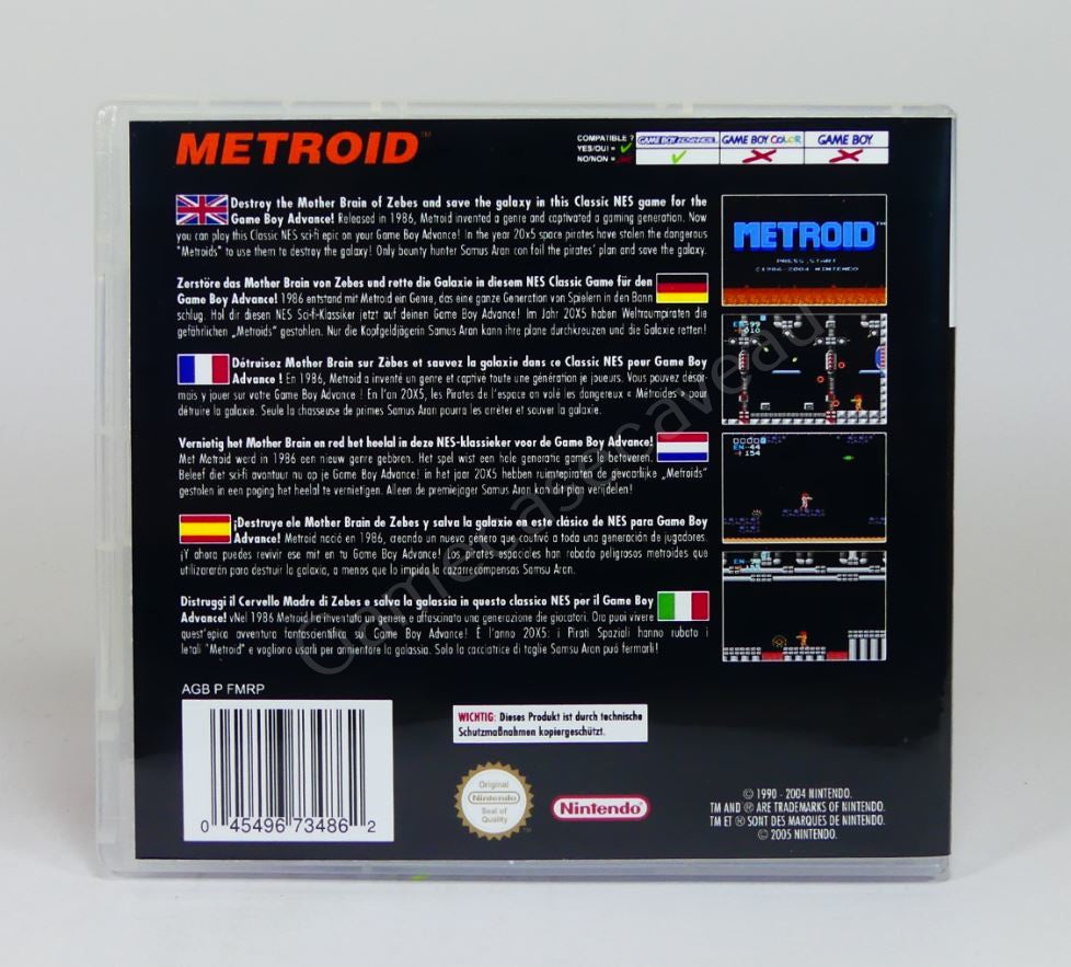 Metroid Classic - GBA Replacement Case