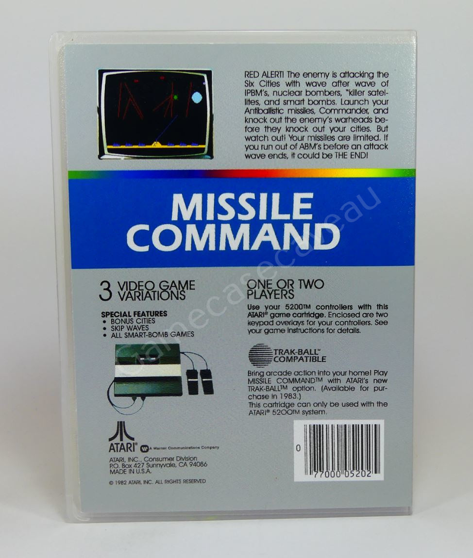 Missile Command - 5200 Replacement Case