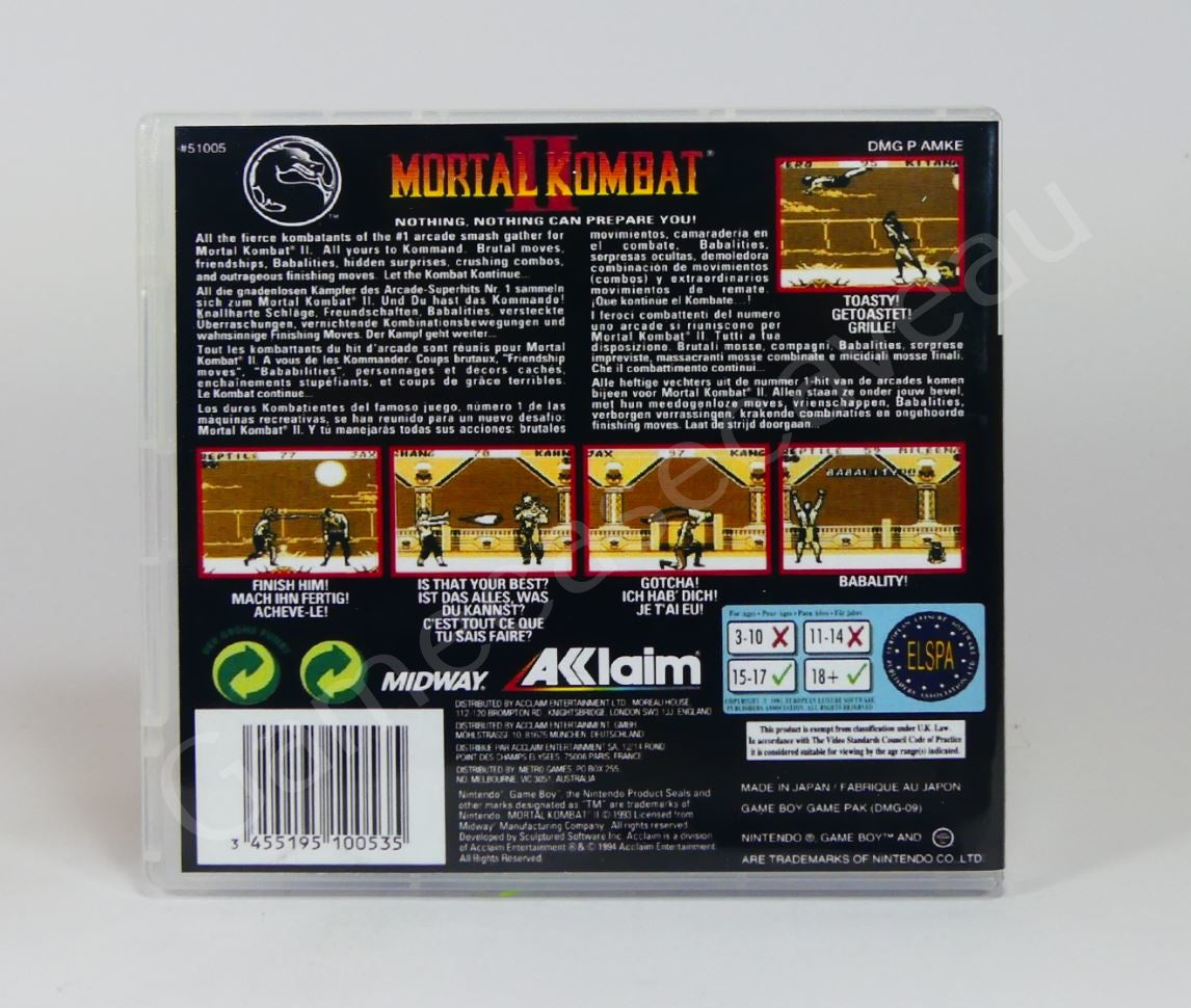 Mortal Kombat II - GB Replacement Case