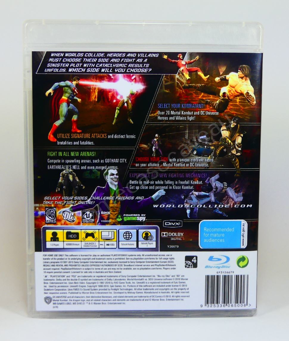 Mortal Kombat vs DC Universe - PS3 Replacement Case