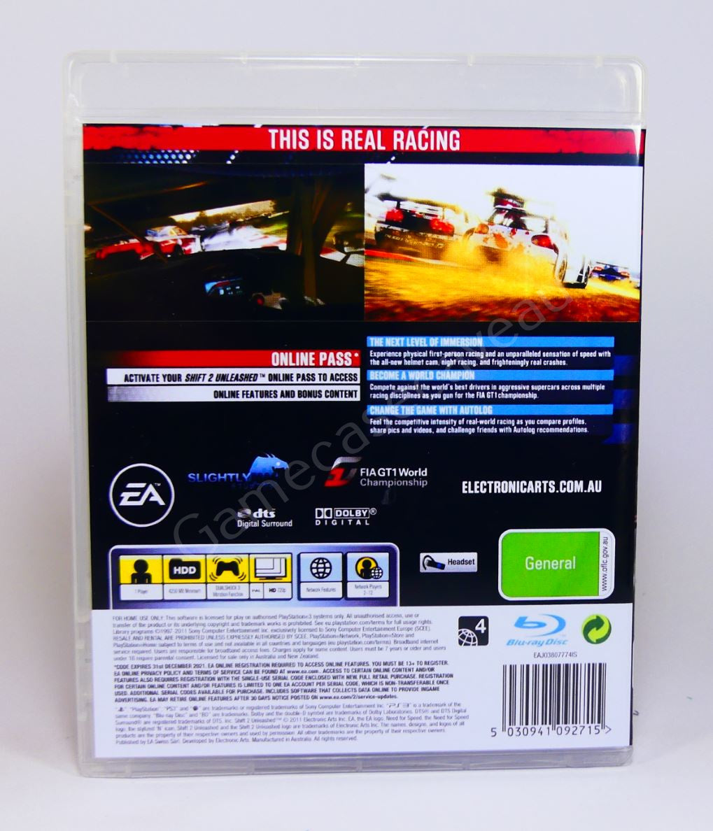 Need For Speed Shift 2 Unleashed - PS3 Replacement Case