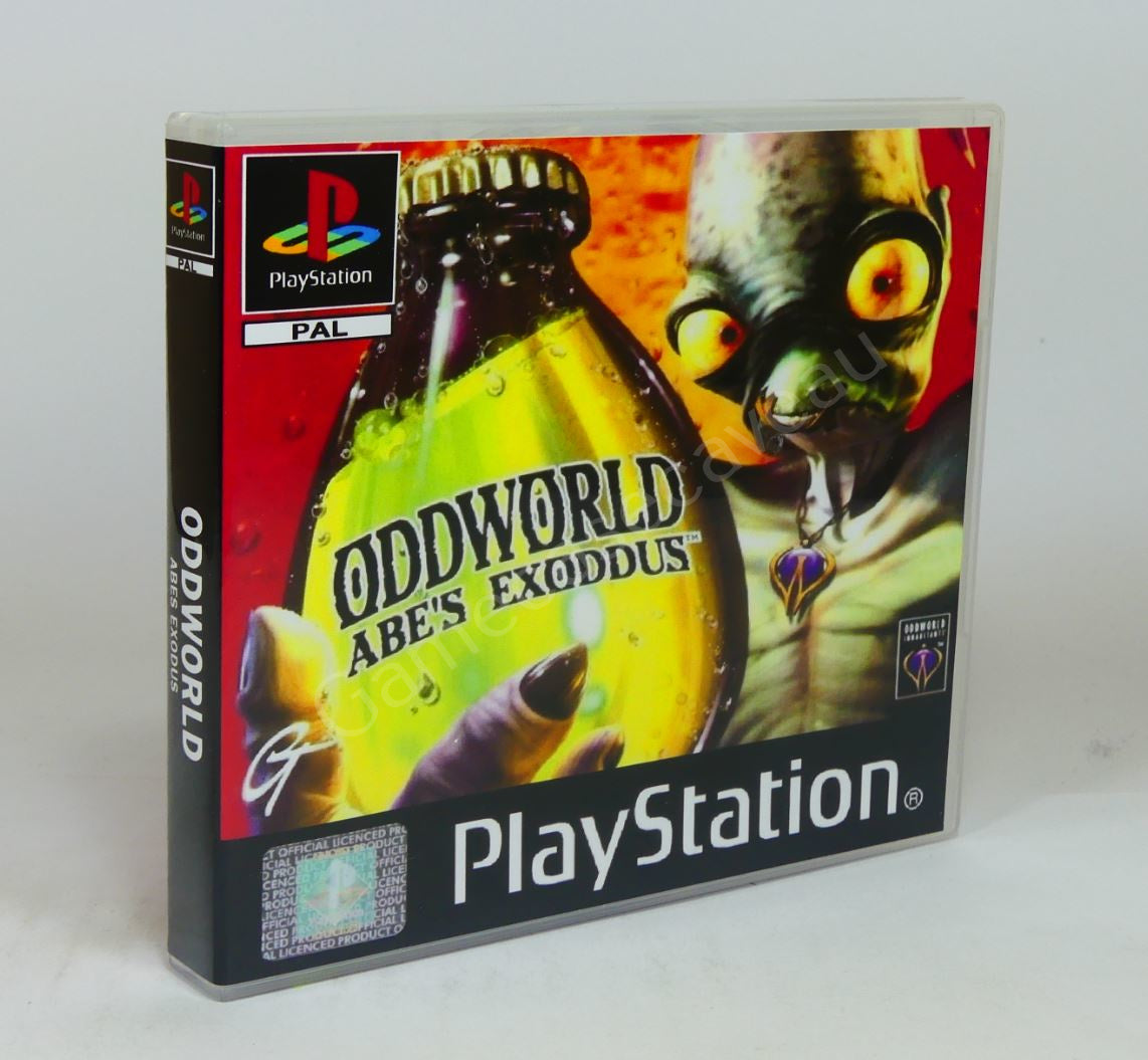 Oddworld Abe's Exoddus - PS1 Replacement Case