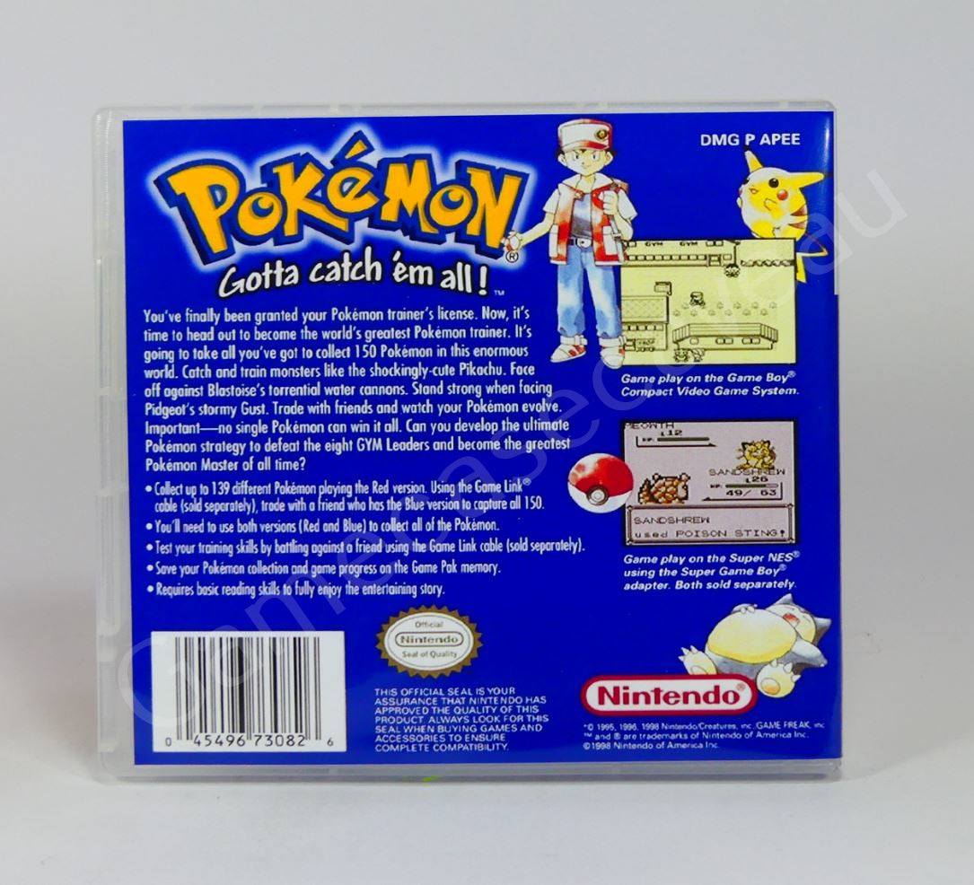 Pokemon Blue - GB Replacement Case