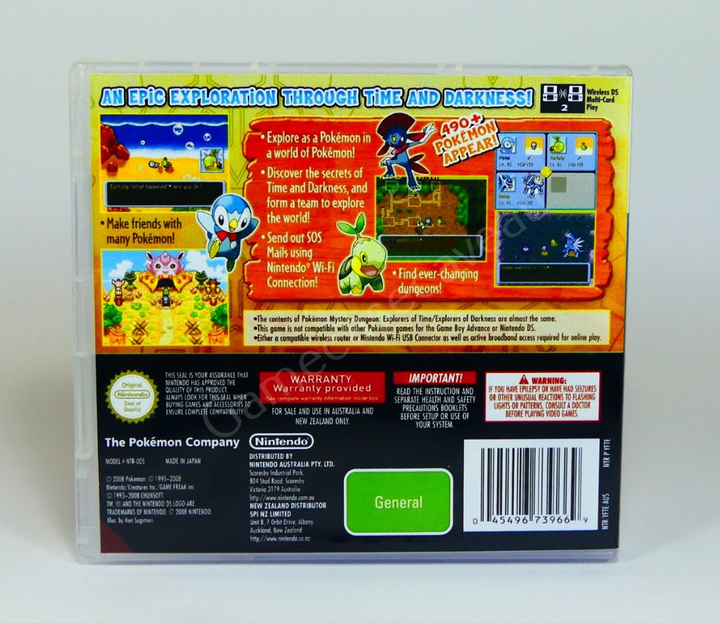 Pokemon Mystery Dungeon Explorers of Time - DS Replacement Case