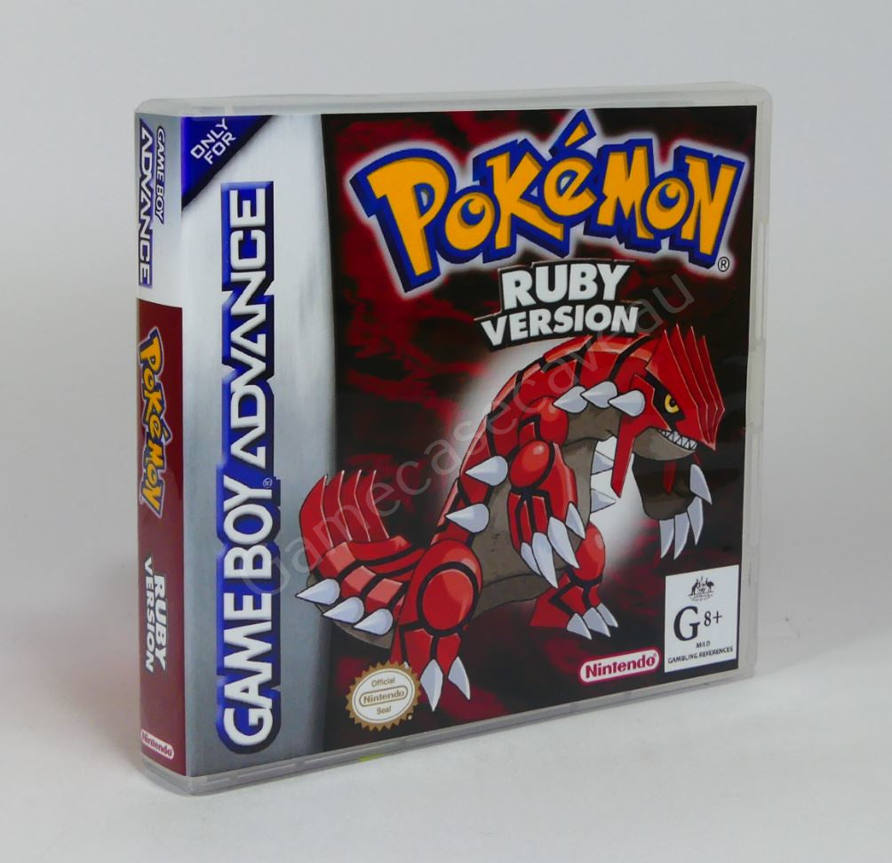 Pokemon Ruby - GBA Replacement Case – GameCaseCaveAU