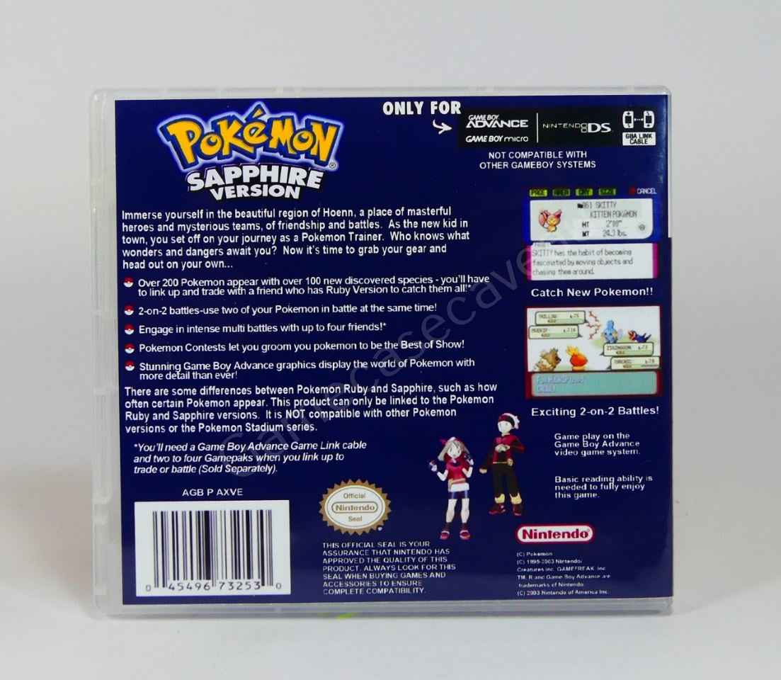 Pokemon Sapphire - GBA Replacement Case