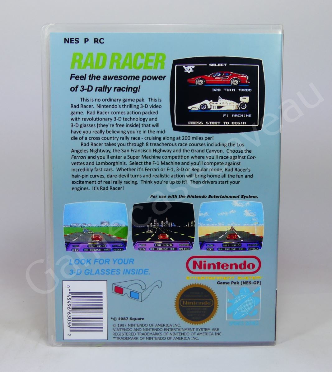 Rad Racer - NES Replacement Case