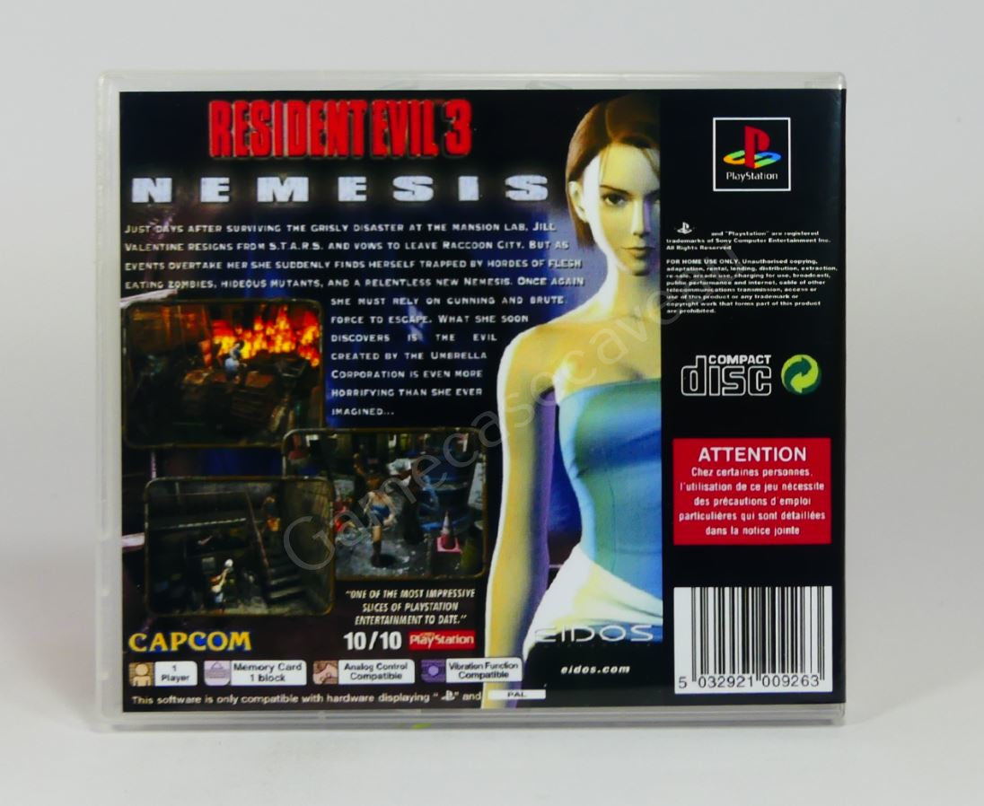 Resident Evil 3 Nemesis - PS1 Replacement Case