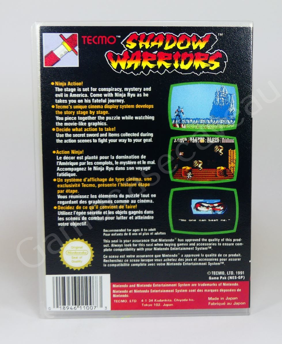 Shadow Warriors - NES Replacement Case