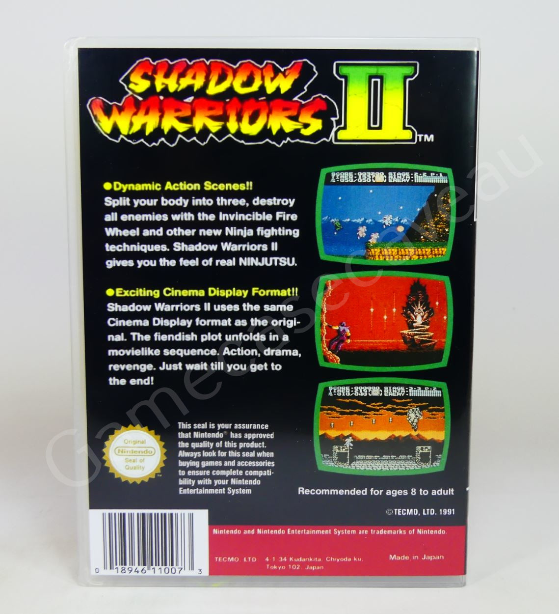 Shadow Warriors II - NES Replacement Case