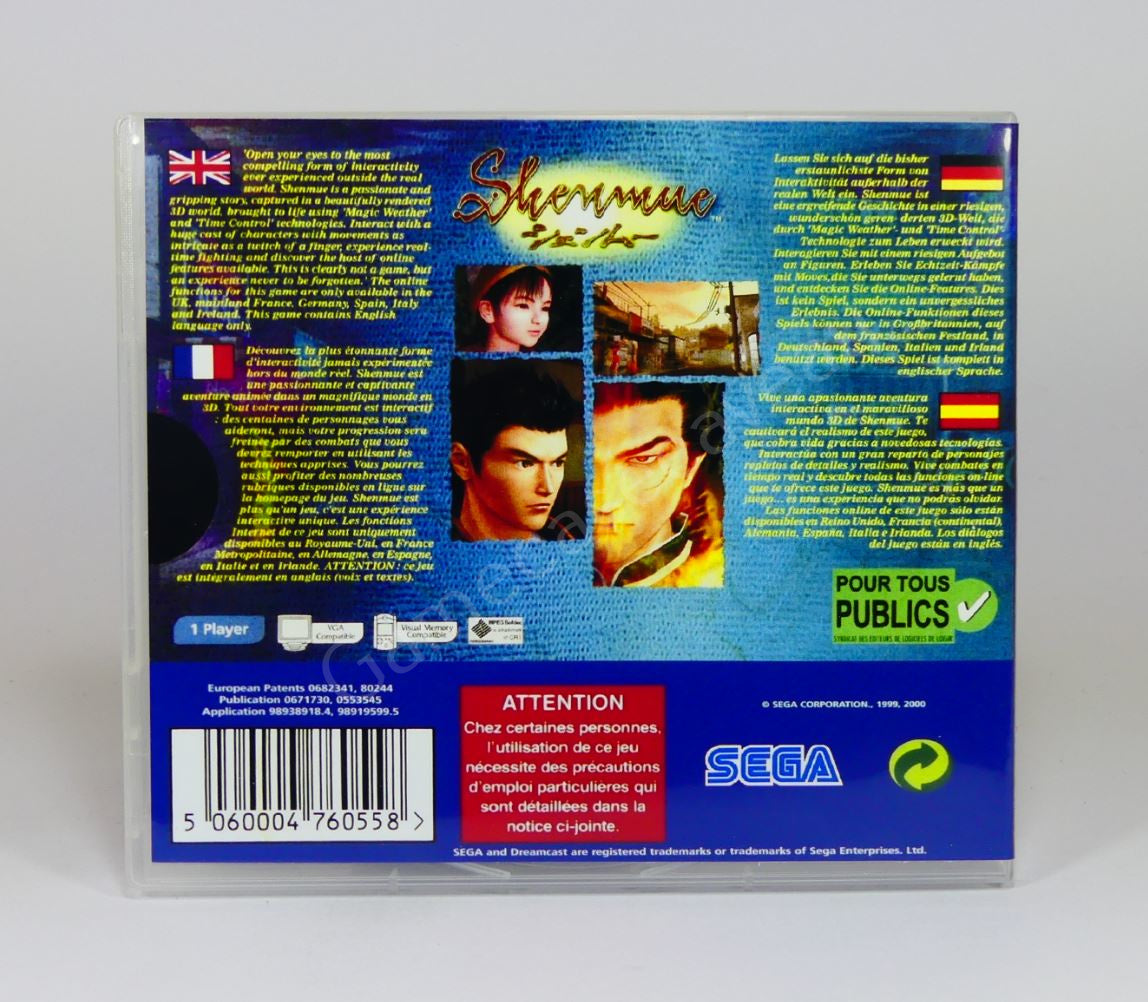 Shenmue - DC Replacement Case