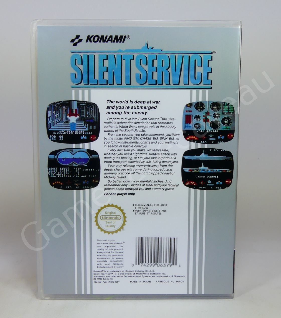 Silent Service - NES Replacement Case