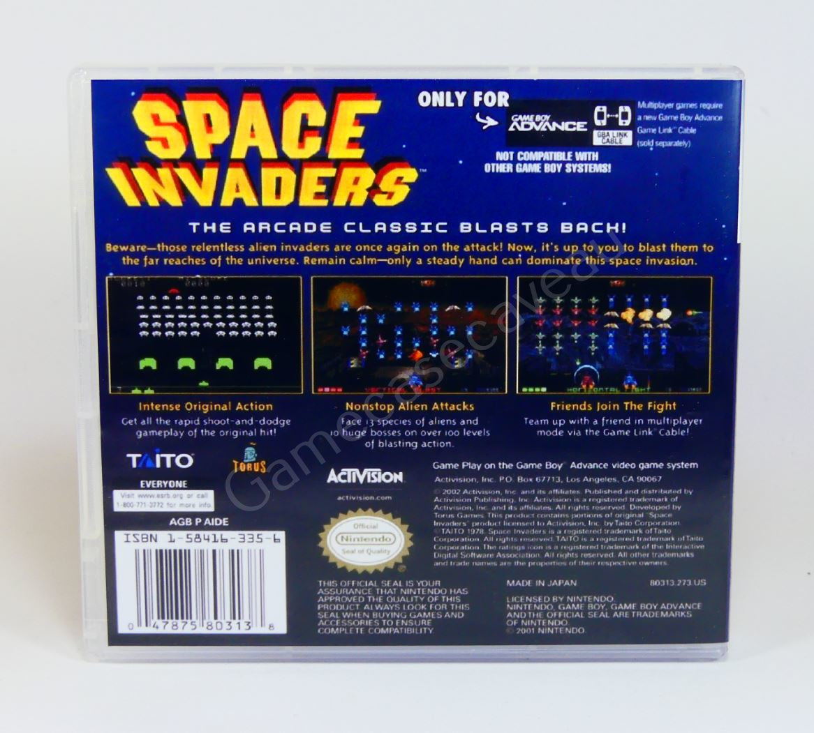 Space Invaders - GBA Replacement Case