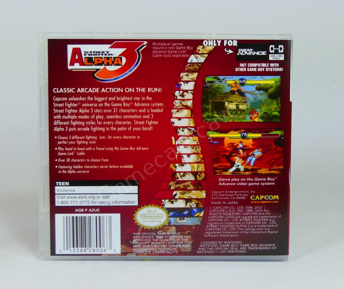 Street Fighter Alpha 3 - GBA Replacement Case