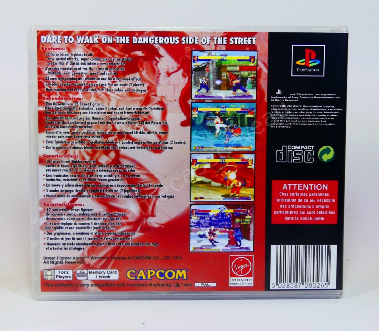 Street Fighter Alpha Warriors Dreams - PS1 Replacement Case
