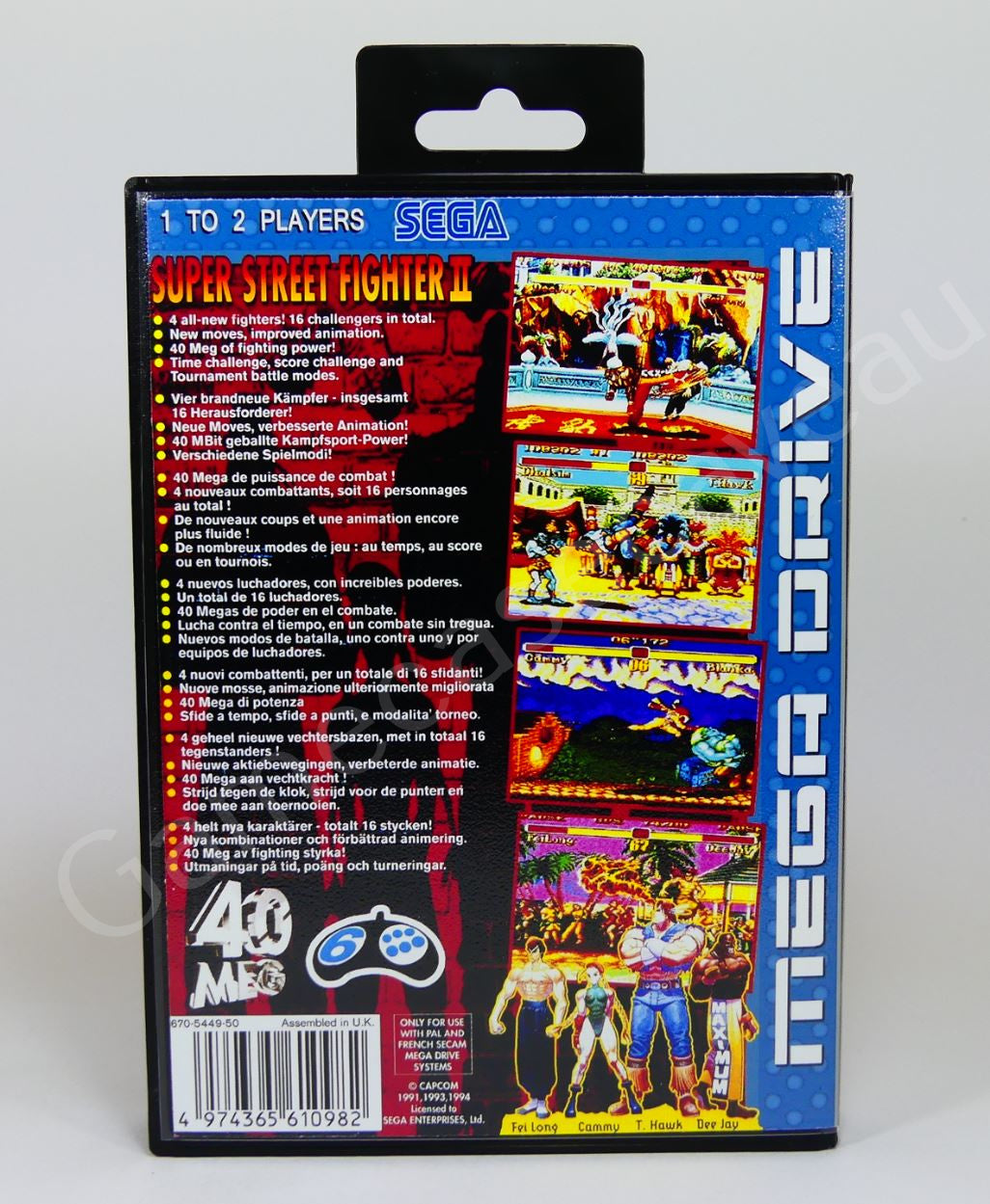 Super Street Fighter II - SMD Replacement Case