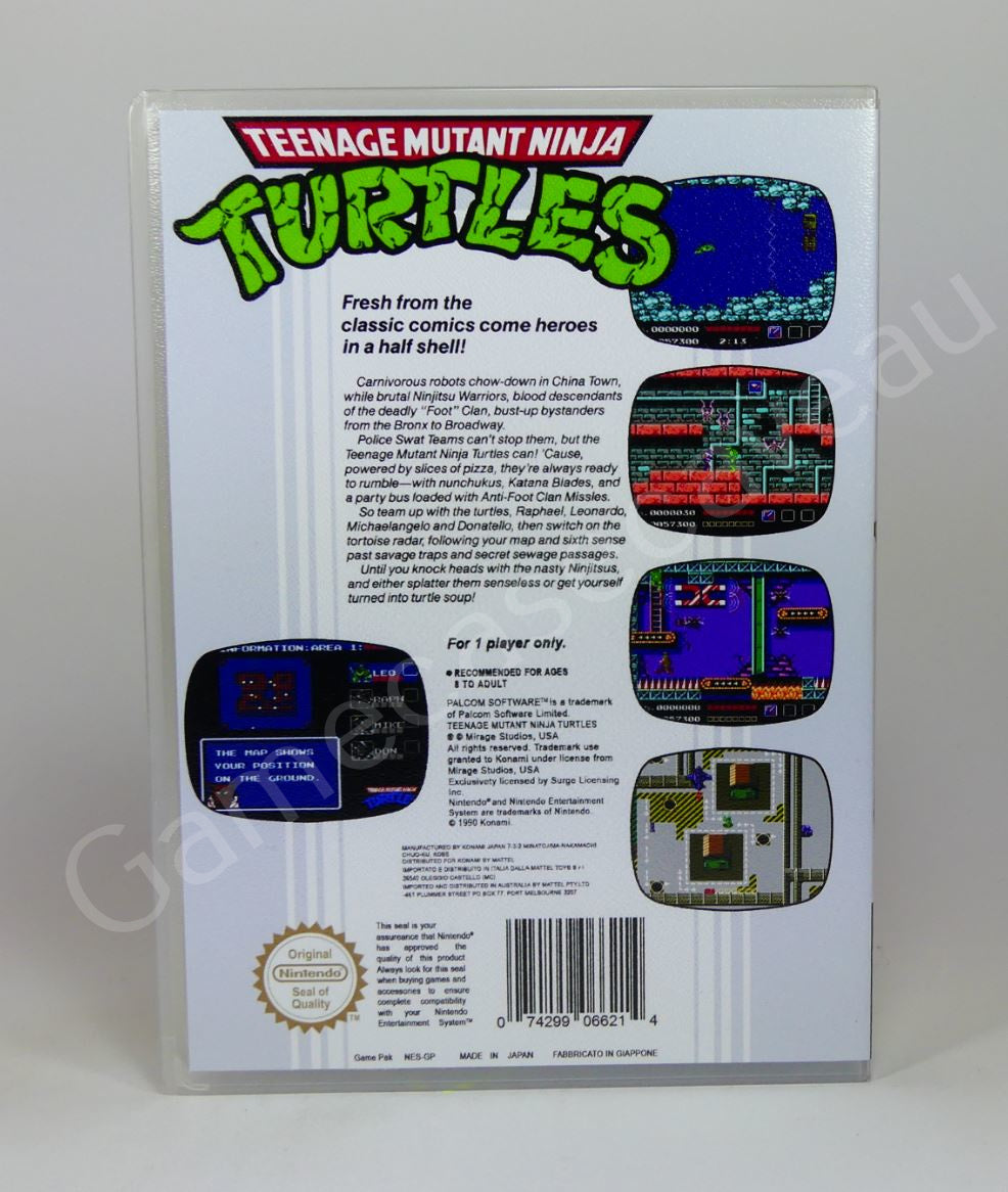 TMNT Teenage Mutant Ninja Turtles - NES Replacement Case