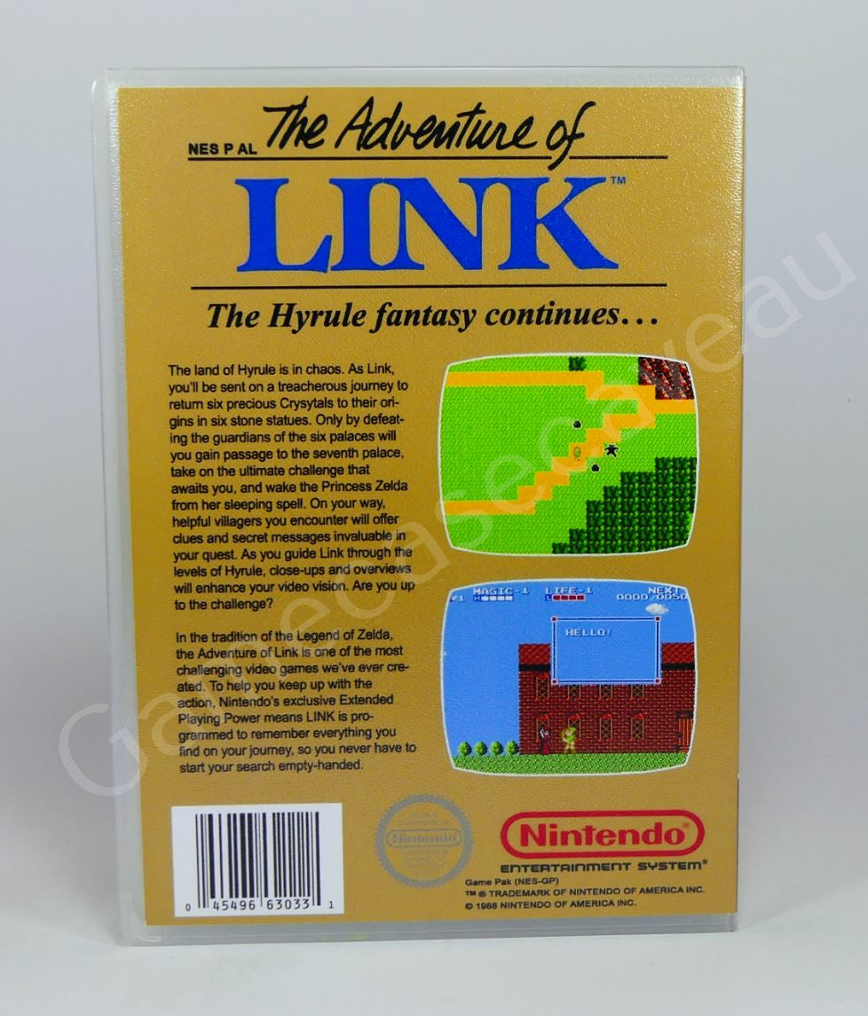 Zelda II The Adventures of Link - NES Replacement Case