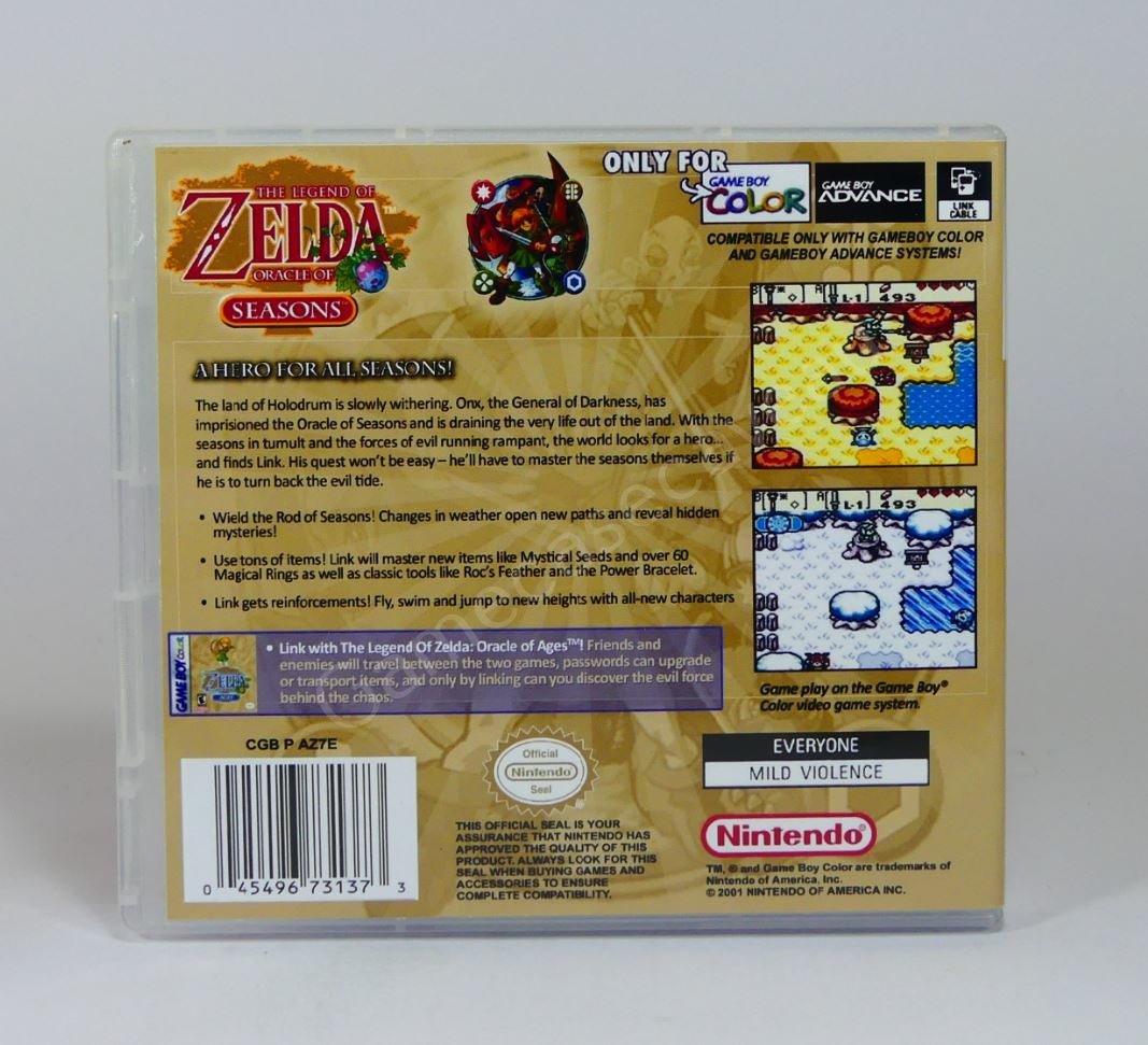 The Legend of Zelda Oracle of Seasons - GBA Replacement Case