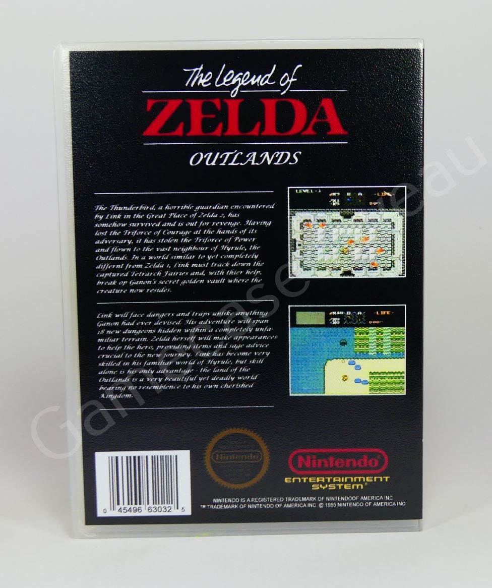 The Legend of Zelda Outlands - NES Replacement Case