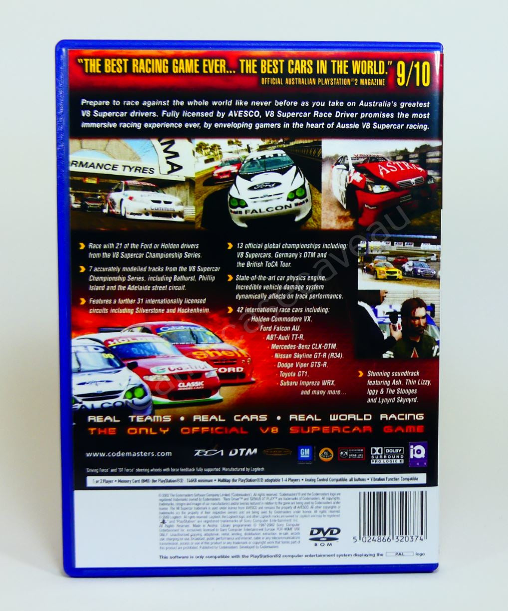 V8 Supercars - PS2 Replacement Case