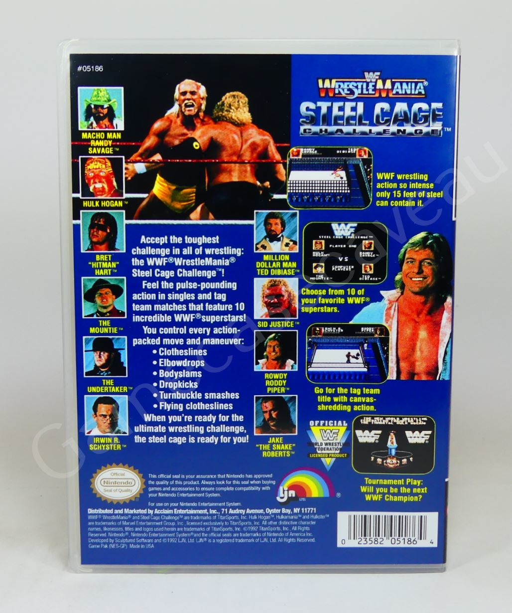 WWF Wrestlemania Steel Cage Challenge - NES Replacement Case