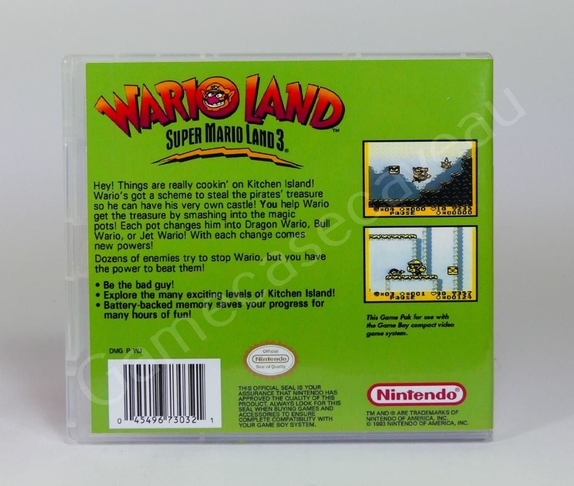 Wario Land Super Mario Land 3 - GB Replacement Case