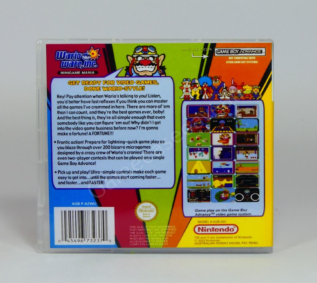 Warioware, Inc Mega Microgames - GBA Replacement Case