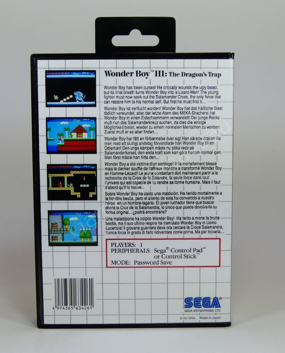 Wonder Boy III The Dragons Trap - SMS Replacement Case