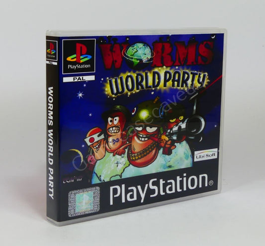 Worms World Party - PS1 Replacement Case