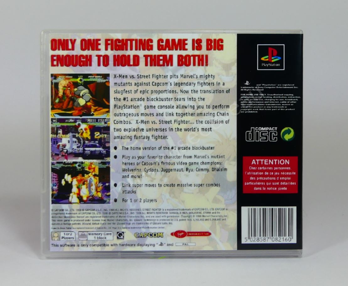 X-Men vs Street Fighter - PS1 Replacement Case